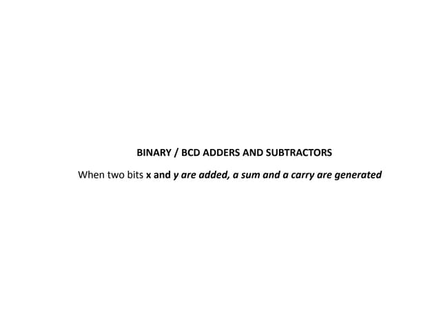adders/subtractors, multiplexers, intro to ISA