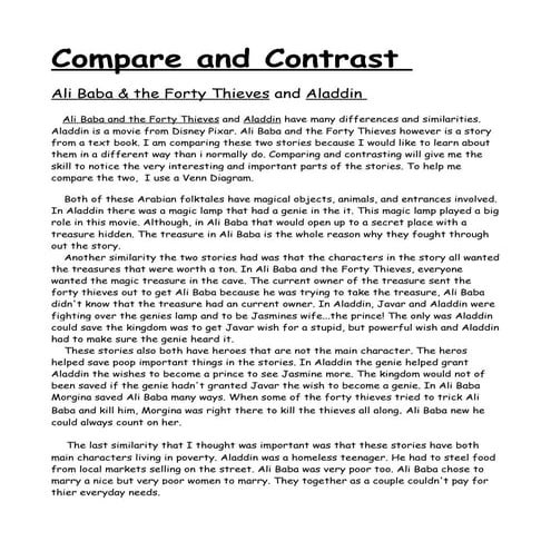 Compare and contrast