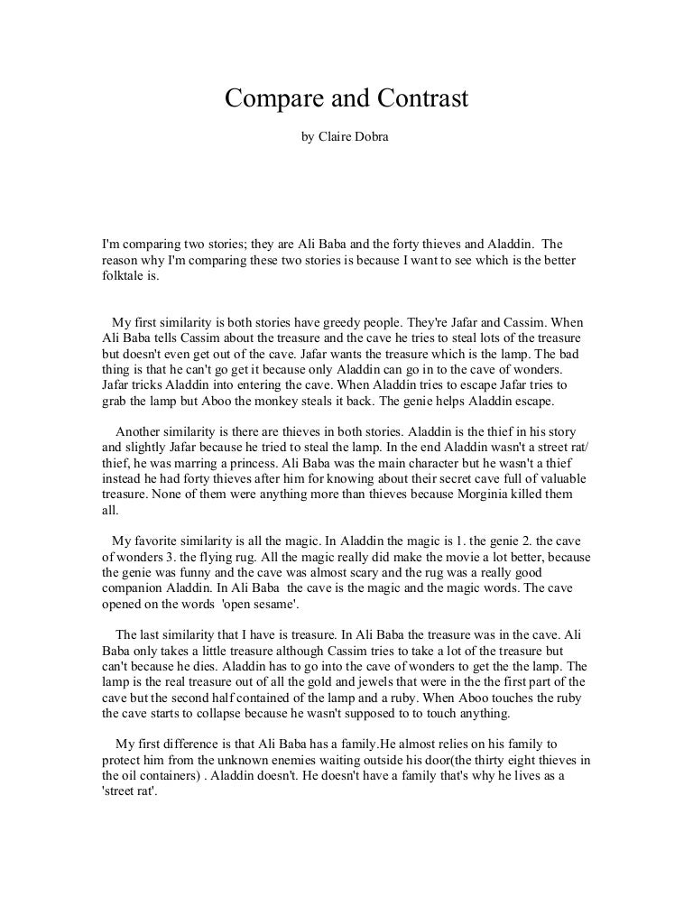 Compare and Contrast Paper