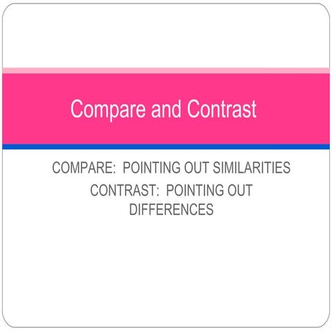 Compare and contrast | PPT