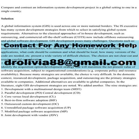 Compare and contrast an information systems development project in a.pdf