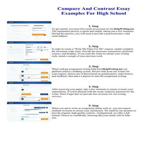 Compare And Contrast Essay Examples For High School