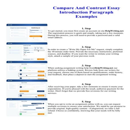 Compare And Contrast Essay Introduction Paragraph Examples | PDF