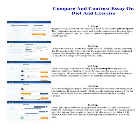 Compare And Contrast Essay On Diet And Exercise