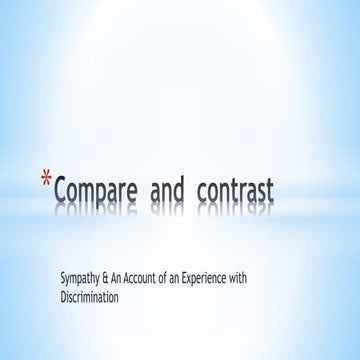 Compare and contrast lesson