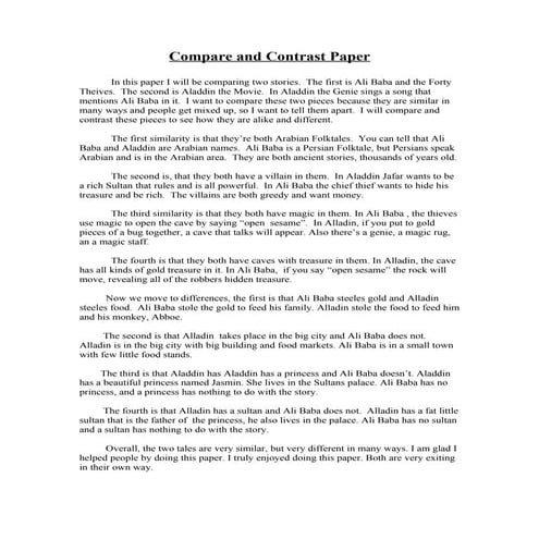 Compare and contrast | DOC