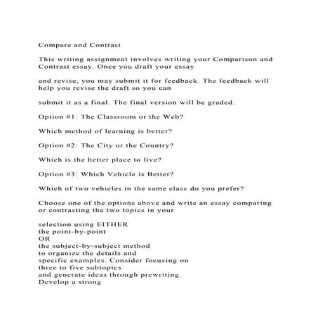 comparison worksheet for grade seven english | PDF