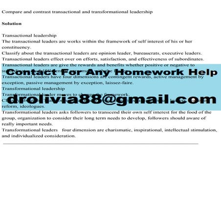 Compare and contrast transactional and transformational leadership.pdf