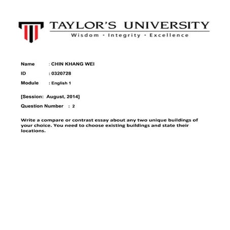 Compare and contrast two buidings