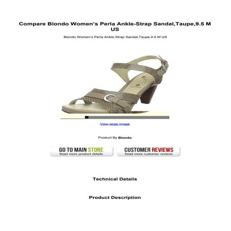 Compare blondo womens perla ankle strap sandal taupe9.5 m us