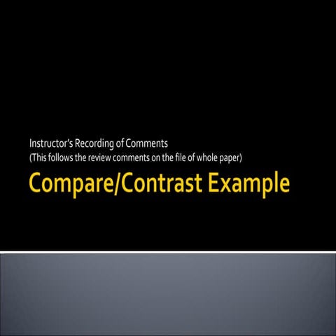 Compare Contrast Example | PPT