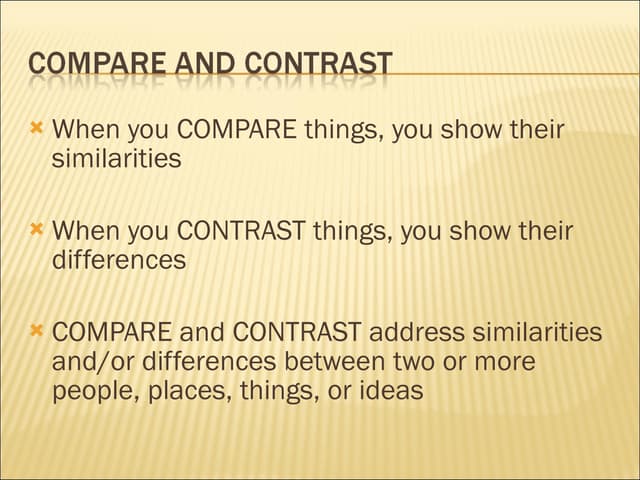 Overview Comparison and Contrast:Block and Point by Point Method | PPT