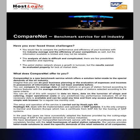 CompareNet– Benchmark service for petrol station networks