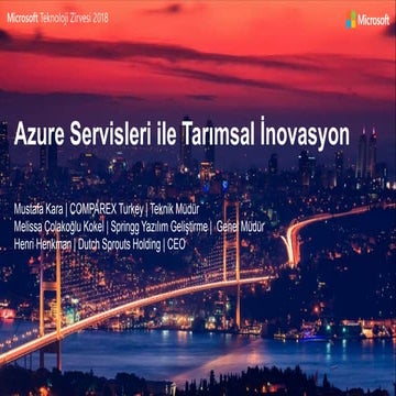 Azure Servisleri ile Tarımsal İnovasyon