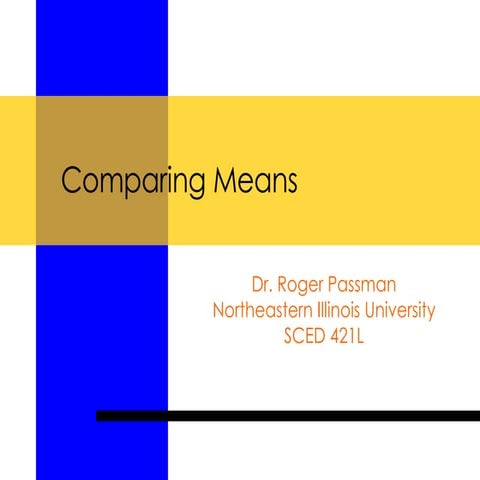Comparing Means