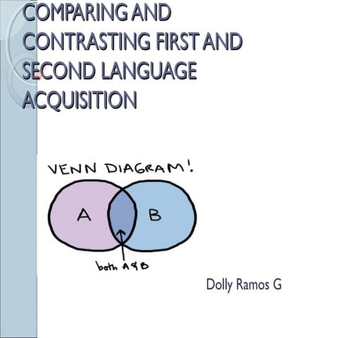Comparing and contrasting first and second language acquisition john