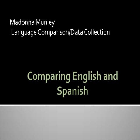 Comparing english and spanish powerpoint
