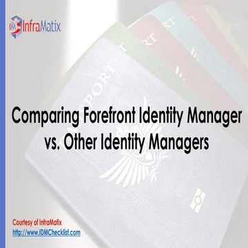 Comparing forefront identity manager vs. other identity managers