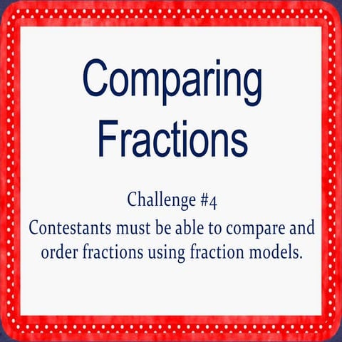 Comparing fractions