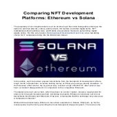 Comparing nft development platforms  ethereum vs solana