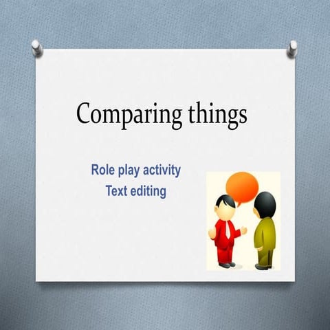 Comparing things | PPT