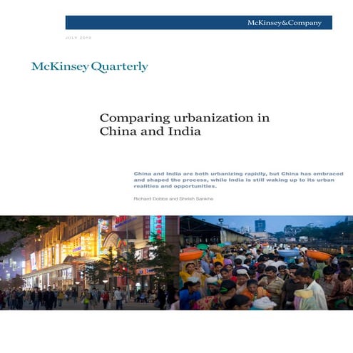 Comparing urbanization in china and india