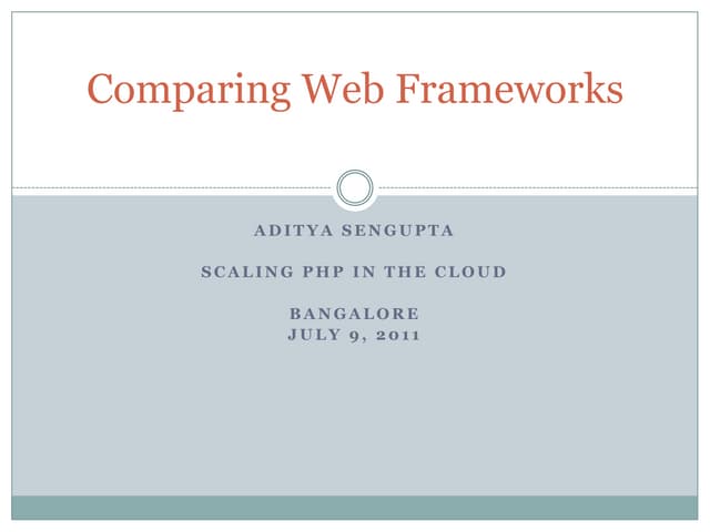 Comparing web frameworks