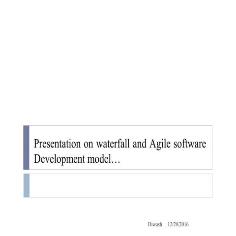 Comparision between waterfall model and agile model