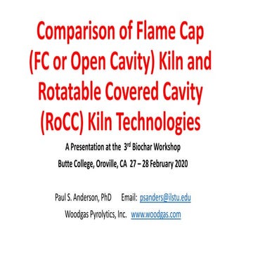 Comparison of Flame Cap (FC or Open Cavity) Kiln and Rotatable Covered Cavity (RoCC) Kiln Technologies