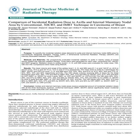 Comparison of-incidental-radiation-dose-to-axilla-and-internal-mammary-nodala...