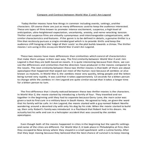 Comparison and Contrast Essay