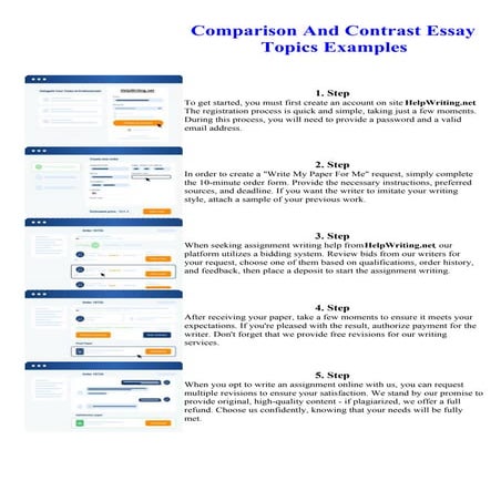 Comparison And Contrast Essay Topics Examples