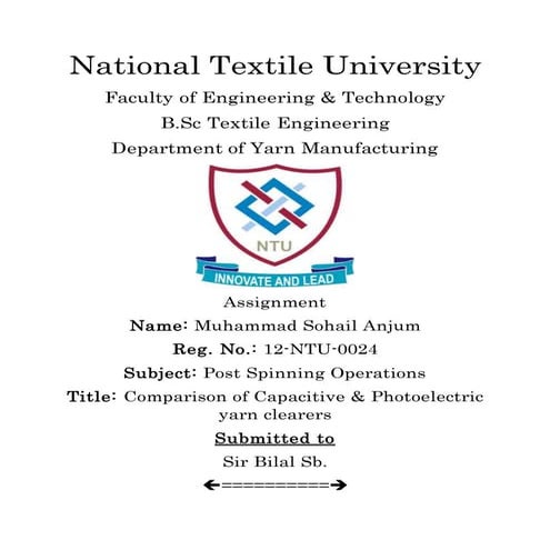 Comparison between capacitive and photoelectric yarn measuring heads