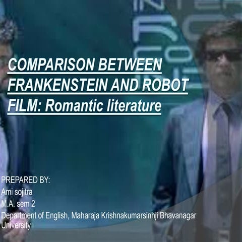 Comparison between frankenstein and robot film