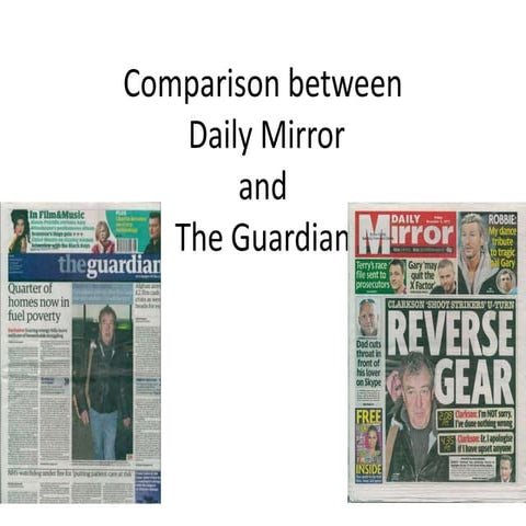 Comparison between mirror and guardian