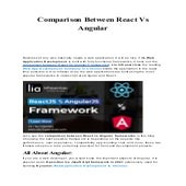 Comparison Between React Vs Angular.pdf | Web Development | Internet