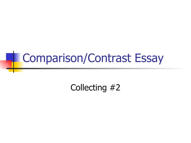 Comparisoncontrast Synthesis