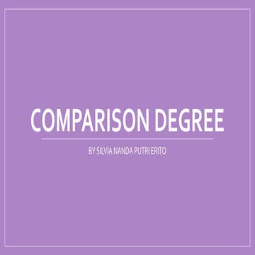Comparison degree