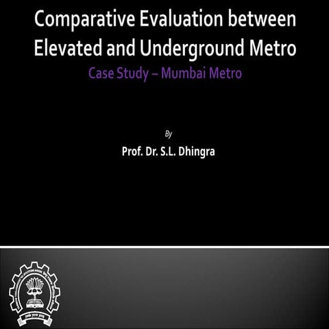 Comparison El UG Metro_WCTR 2010 Revised.ppt