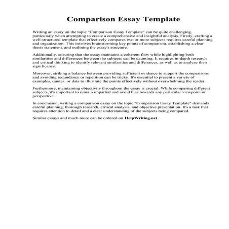 Comparative Essay Thesis Statement. The University of Texas Medical ...