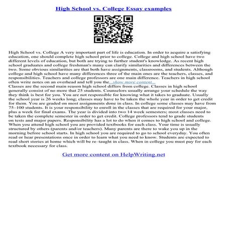 Comparison Essay Topics For College