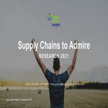 Powerpoint Summary of Industry Results for the Supply Chains To Admire Analysis