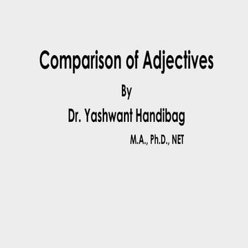 Comparison of adjectives