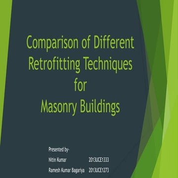 Comparison of Different Retrofitting Techniques for Masonry Buildings