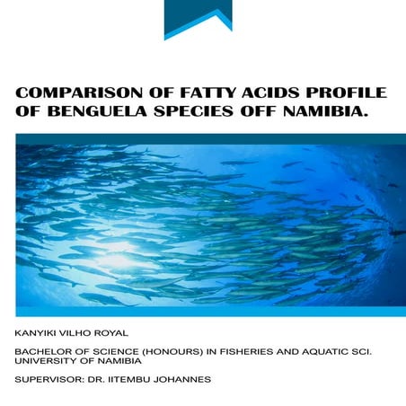 Comparison of Fatty acids profile of Marine species off Namibia