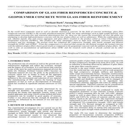 Comparison of glass fiber reinforced concrete & | PDF