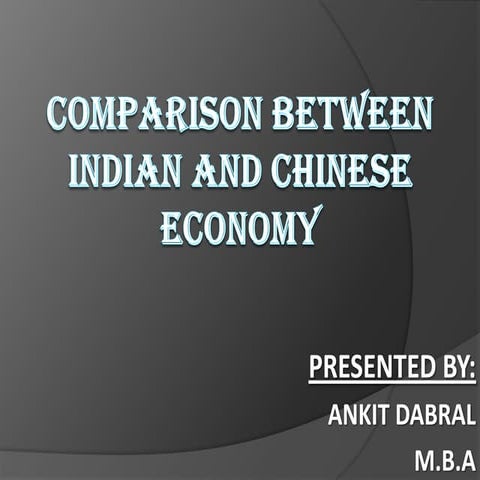 Comparison of Indian and Chinese Economy