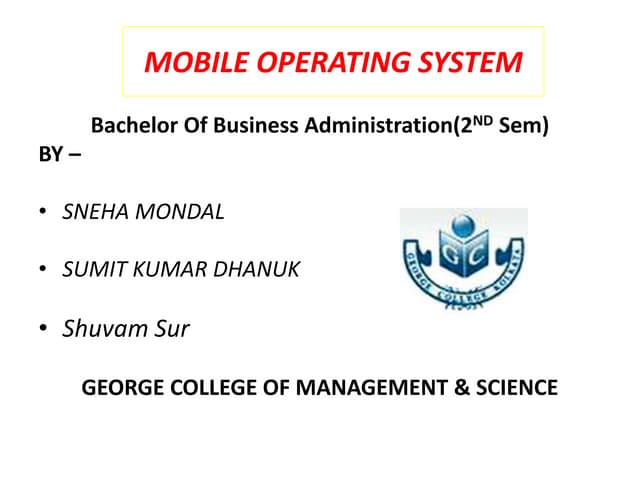 Comparison of mobile operating systems