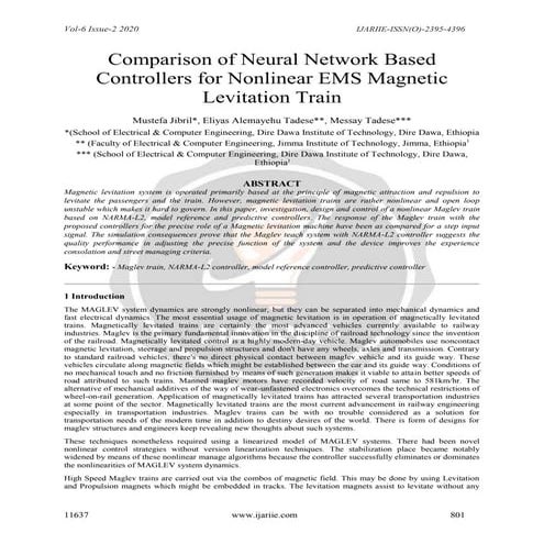 Comparison of neural network based controllers for nonlinear ems magnetic lev...