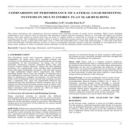 Comparison of performance of lateral load resisting systems in multi storey f...